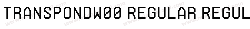 TranspondW00 Regular Regular字体转换